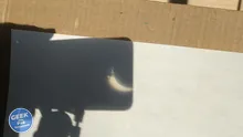 Eclipse de soleil par projection avec des jumelles 009