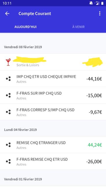 chèque US en dollar et banque française 001