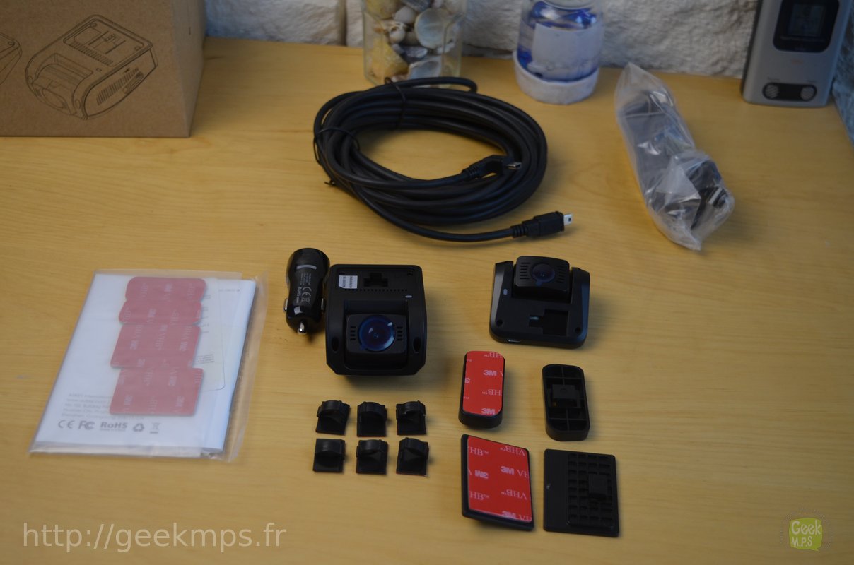 Aukey DR02 D, la caméra embarquée de voiture avant et arrière à 110€